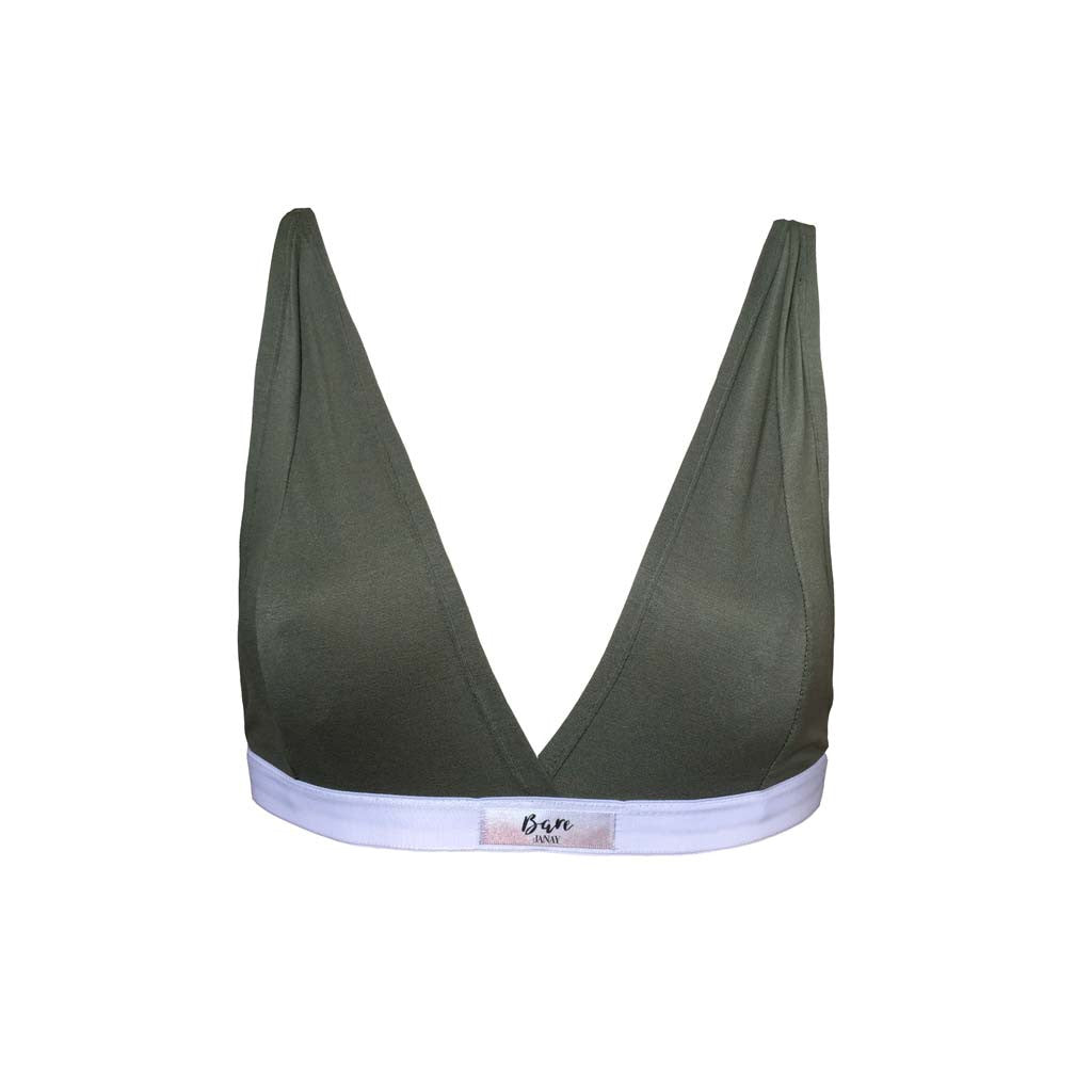Bare Bamboo Khaki Triangle Bra