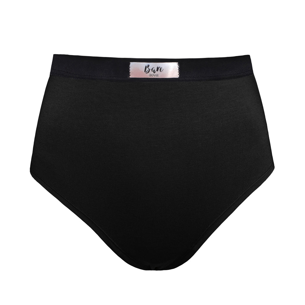 Bare Bamboo Black High Waisted Brief